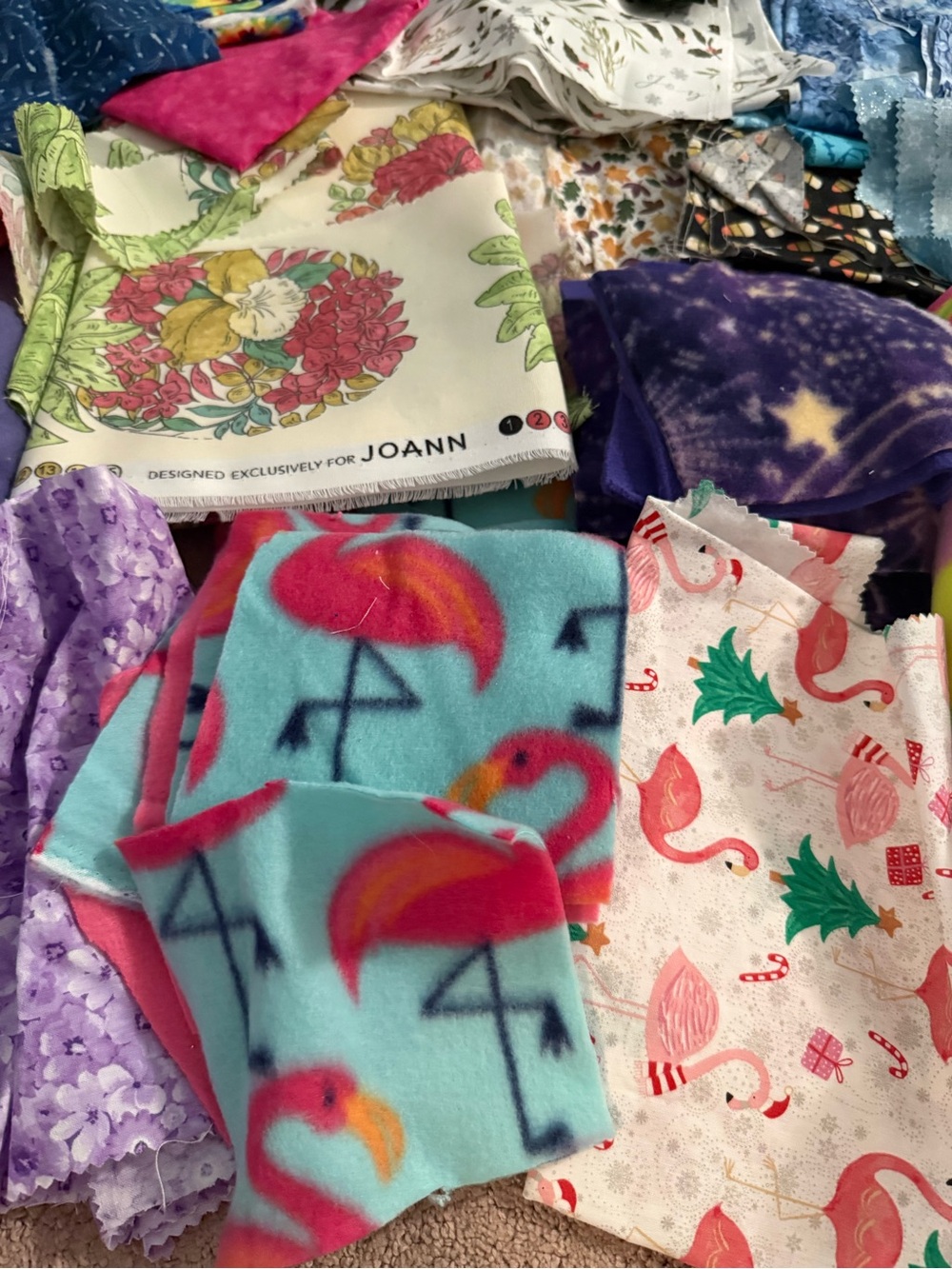 Lot of Assorted Fabric Scraps | Arts & Crafts Supplies - Picture 3 of 9